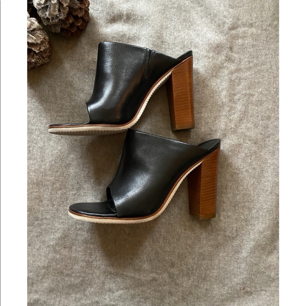 ◾️TIBI◾️Black Leather Mules